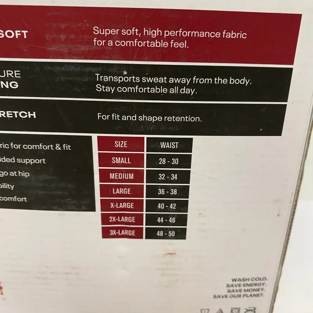 Reebok Performance Tech Comfort Low Rise Briefs Pack of 6 Red Black Size 3XL